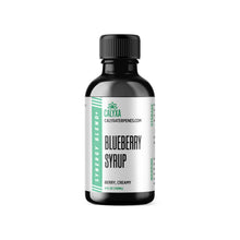 Load image into Gallery viewer, A bottle of Calyxa Botanical Blueberry Syrup Terpene with the label showing the product name and the brand's website.