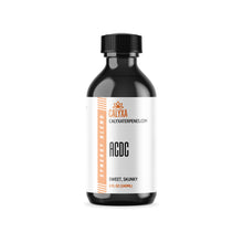 Load image into Gallery viewer, A black bottle with a white and orange label, containing 'ACDC Strain' Botanical Terpenes by Calyxa.