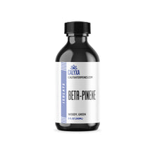 Load image into Gallery viewer, A bottle of Calyxa Beta-Pinene terpene isolate with a black and white label.