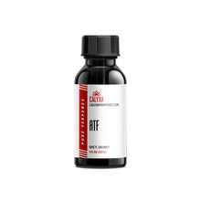 Load image into Gallery viewer, A black bottle with a red and white label, containing 'ATF' Botanical Terpenes by Calxya.